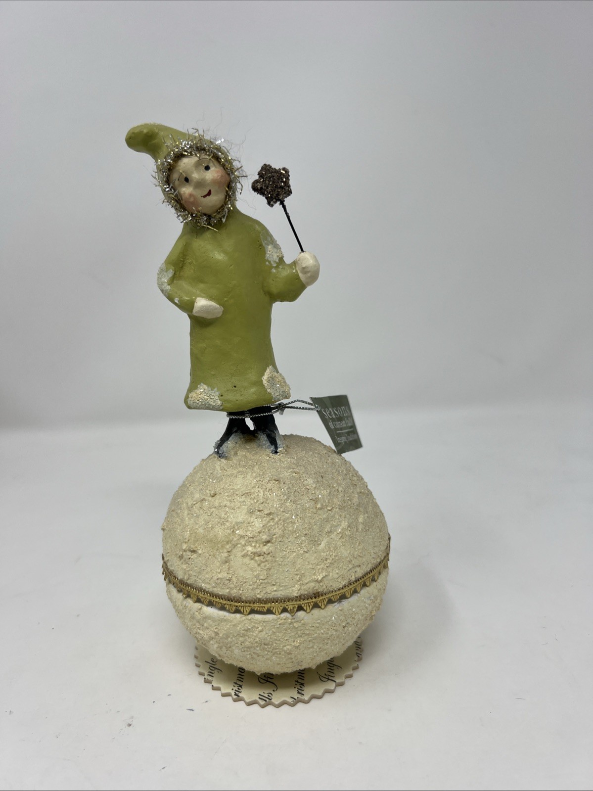 Nicol Sayre Christmas Girl On Snowball Candy Container 2006