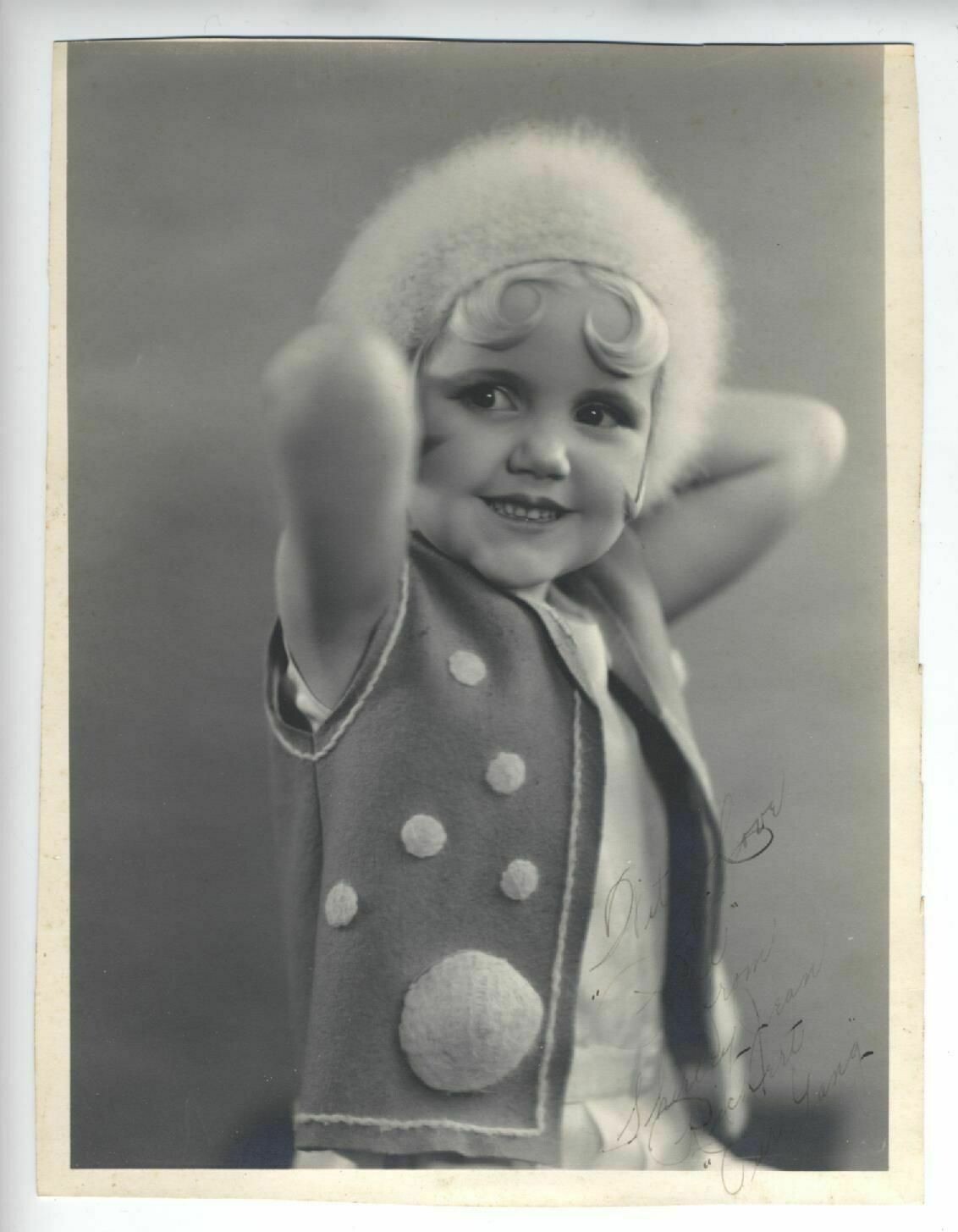 Our Gang Signed Photo Little Rascals Very Young 1930\'s Shirley Jean Rickert
