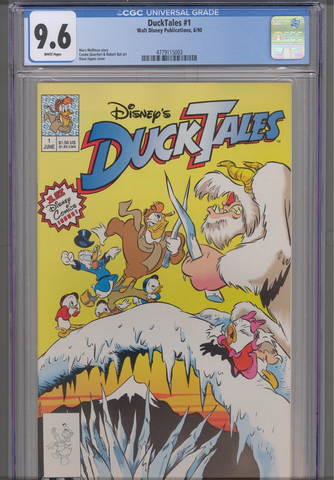 Disney\'s Duck Tales #1 CGC 9.6 1990 Gladstone Comic