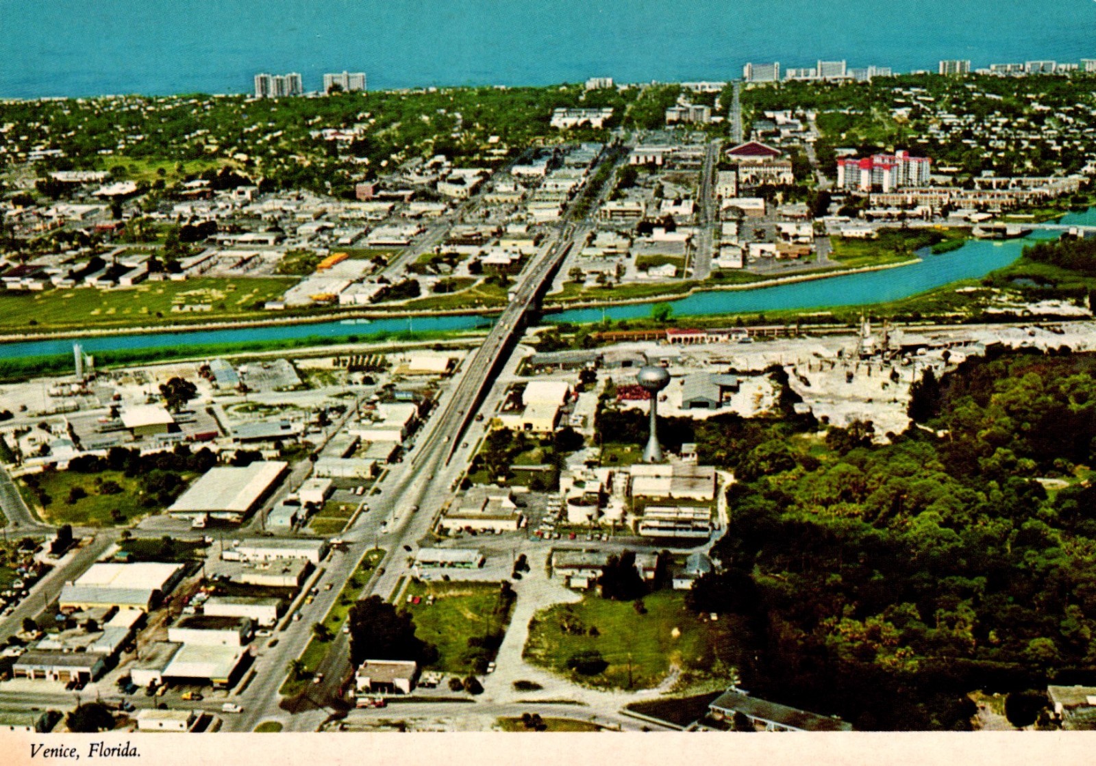 An Aerial View Of Venice Florida Postcard