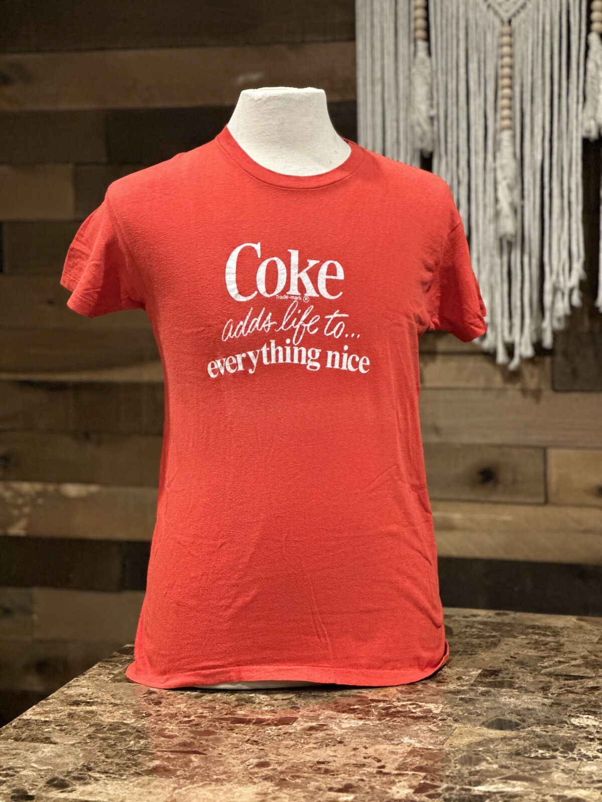 COCA COLA 1970s VTG SINGLE STITCH Coke Adds Life Hanes T Shirt L-Fits S/M COCA COLA 1970s VTG SINGLE STITCH Coke Adds Life Hanes T Shirt L-Fits S/M