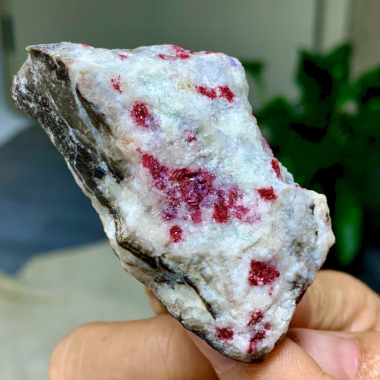 105G  Rare beautiful cinnabar with quartz mineral specimen