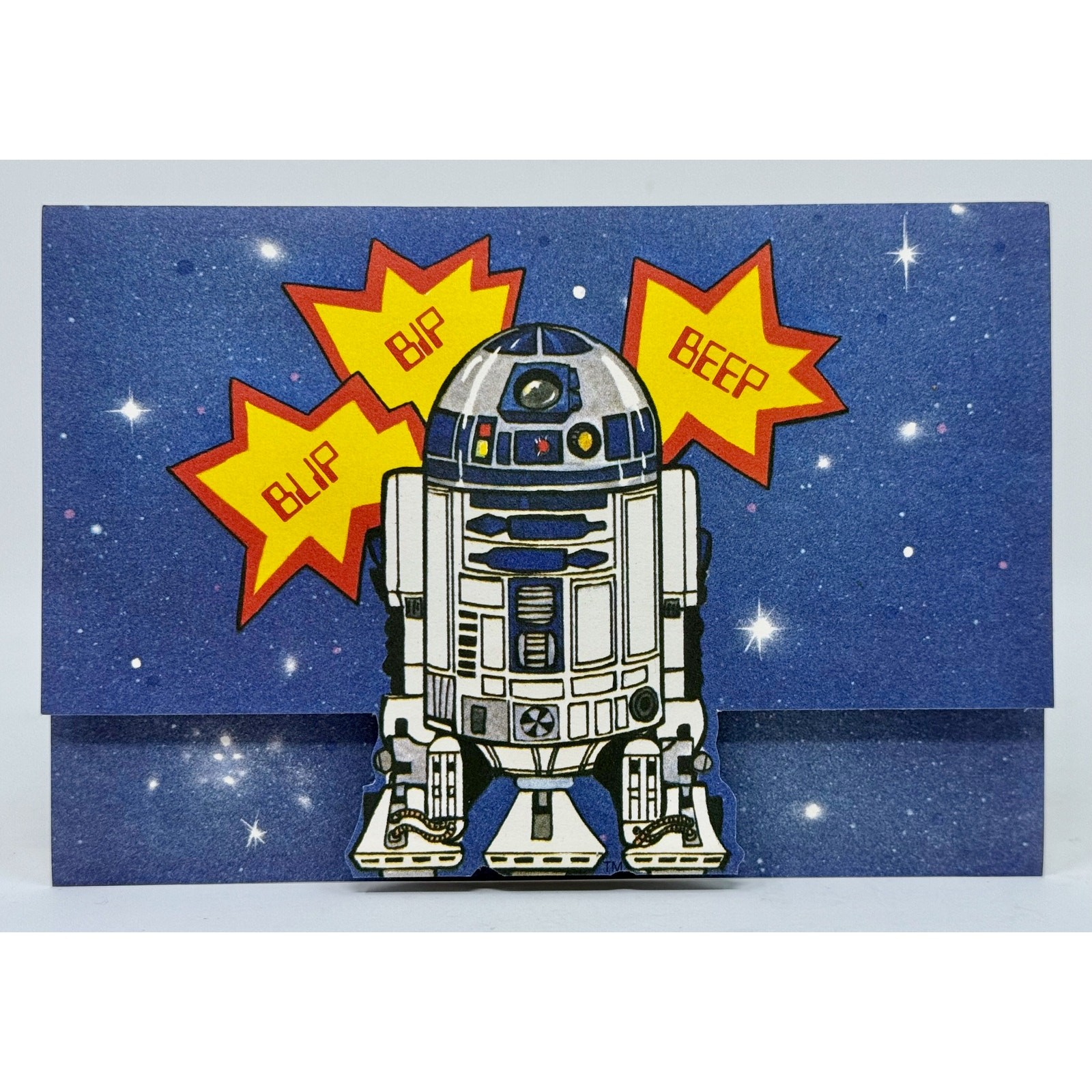 Vintage 1977 Star Wars R2-D2 Fold & Mail Note Greeting Card by Drawing Board