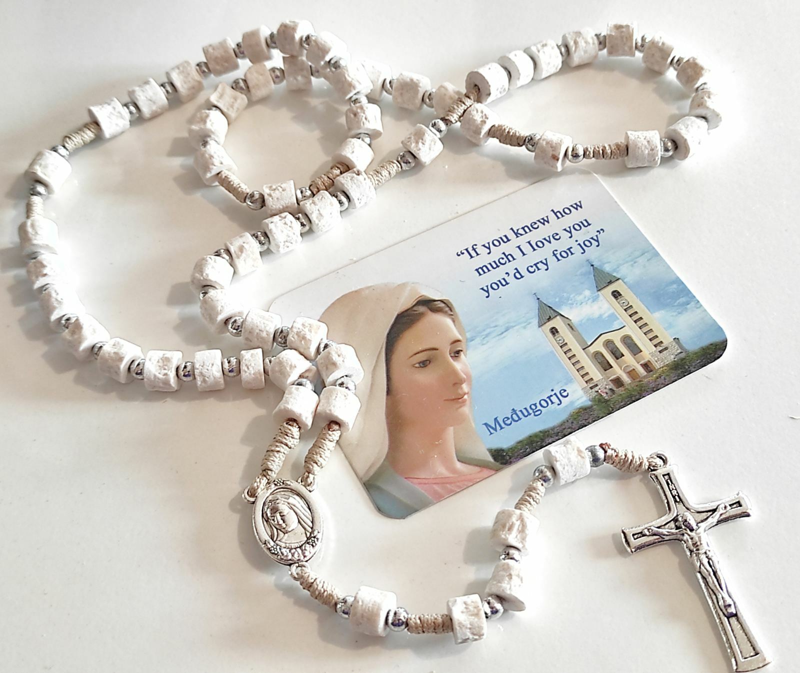 Medjugorje Stone Rosary Apparition Hill ground Medjugorje Handmade +Holy Gift Medjugorje Stone Rosary Apparition Hill ground Medjugorje Handmade +Holy Gift