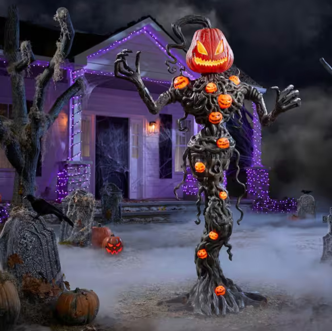 6.5 Ft Wicked Woods LED Pumpkin Vine Halloween Decoration Holiday NEW IN BOX