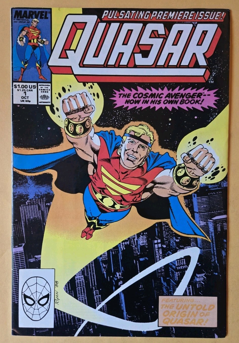 Quasar #1 VG+ (4.5) Marvel Boy & F. F. Appearances Marvel Comics 10/89