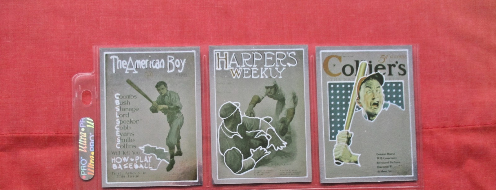 PHIL RIZZUTO'S BASEBALL NATIONAL PASTIME 1995  Diamond Covers  3 Card Set   B4