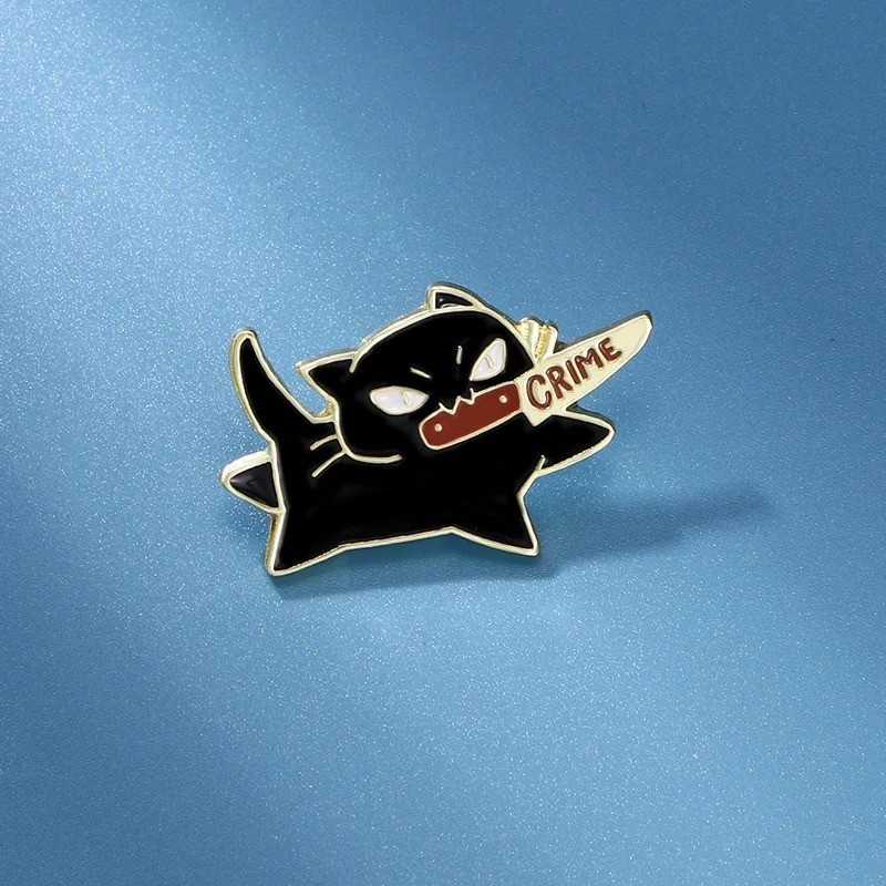 Cute Black Cat Enamel Brooch Cartoon Animal Lapel Pin Backpack Hat Clothing Acce Cute Black Cat Enamel Brooch Cartoon Animal Lapel Pin Backpack Hat Clothing Acce