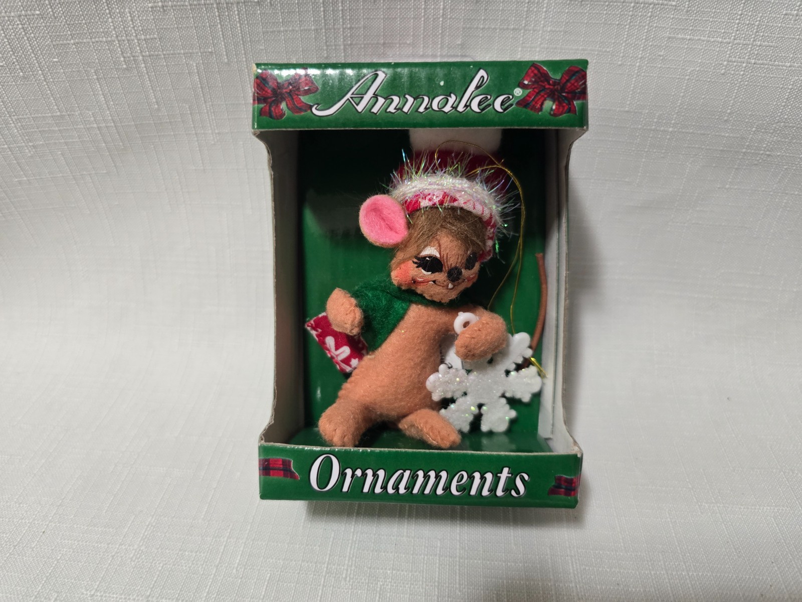 Annalee Christmas Mouse Holding Snowflake 3 Annalee Christmas Mouse Holding Snowflake 3