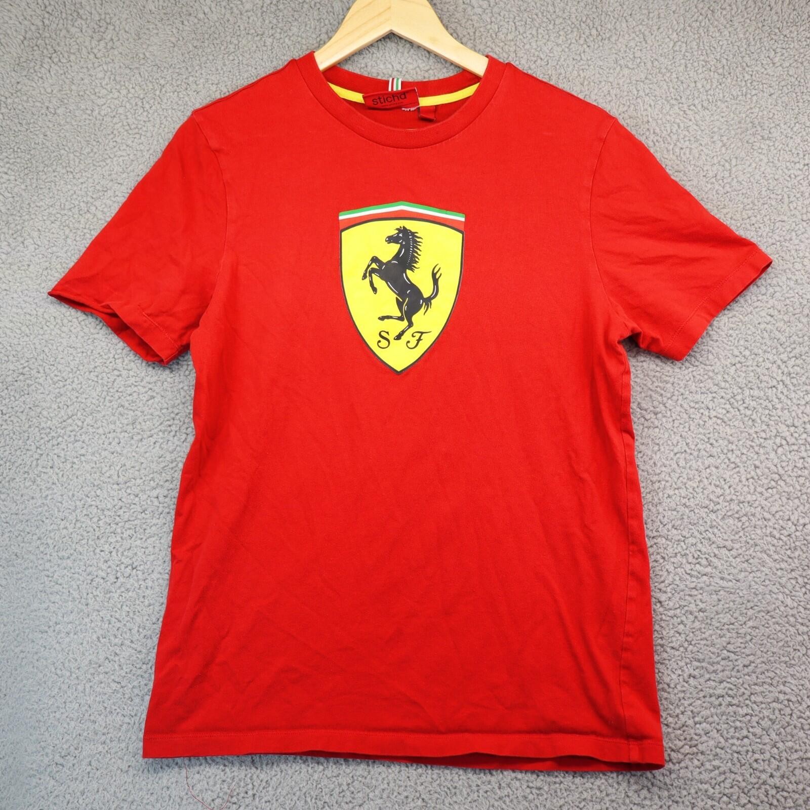 Ferrari Men Small Scuderia Red Big Logo Shirt Ferrari Men Small Scuderia Red Big Logo Shirt