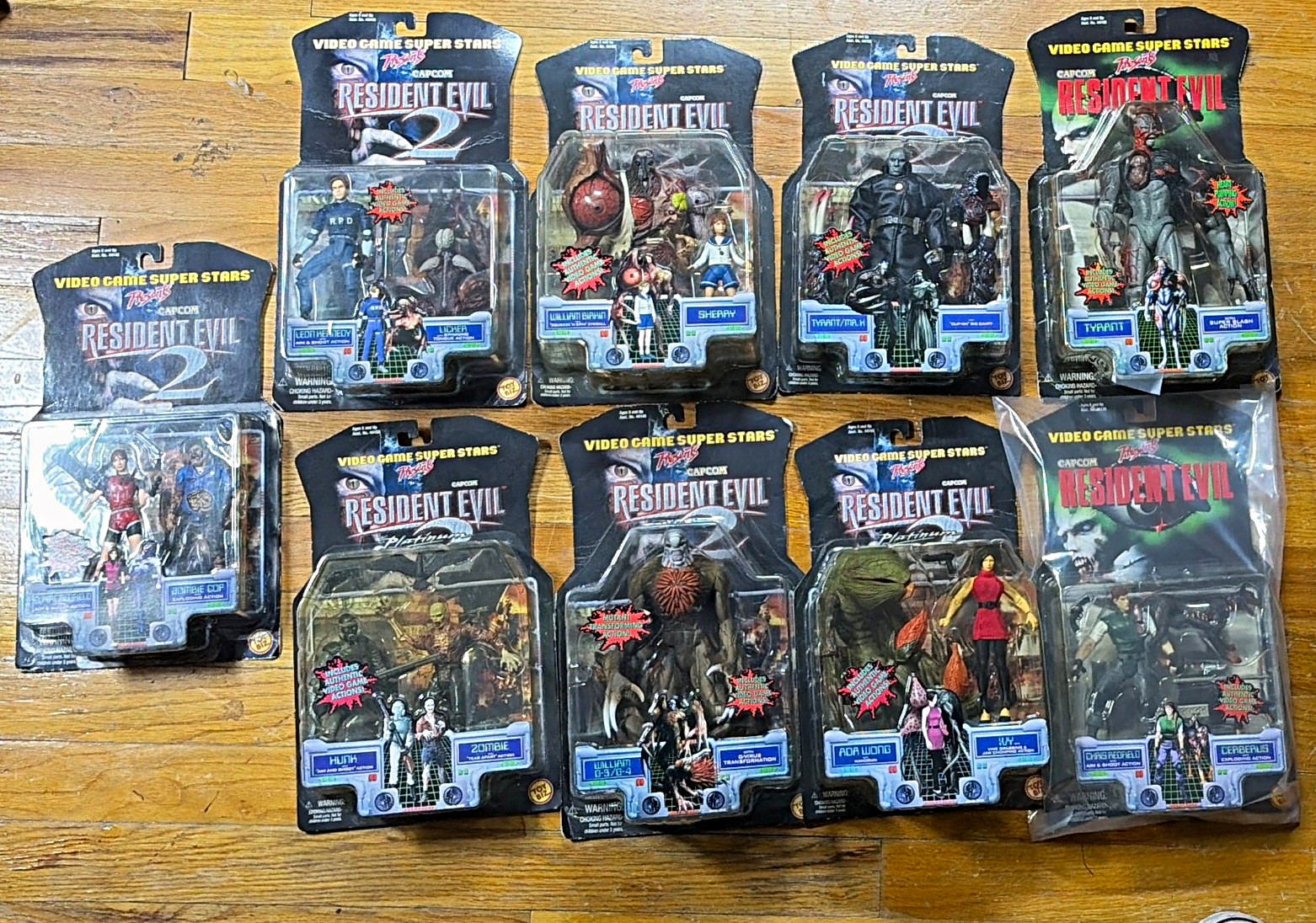 Toy Biz Resident Evil Action Figure Lot Leon Claire Chris Ada Tyrant Mr. X