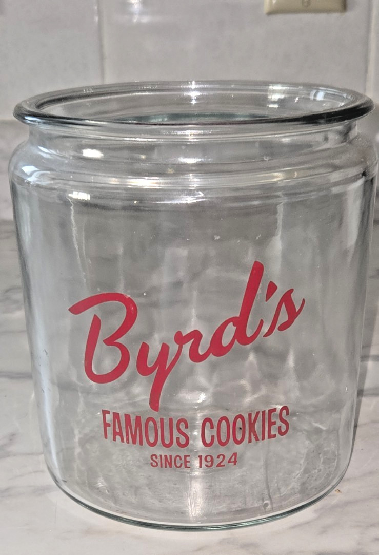 Byrds Famous Cookies Since 1924 LARGE COOKIE JAR 8\