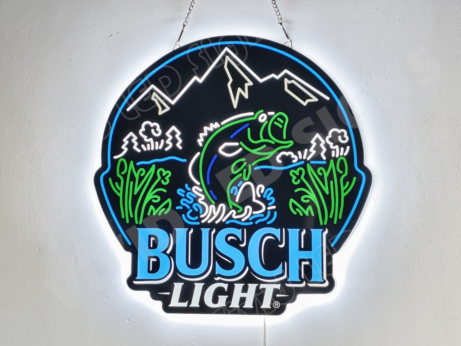 Bass Fish Fishing Mountain Beer Lager 16