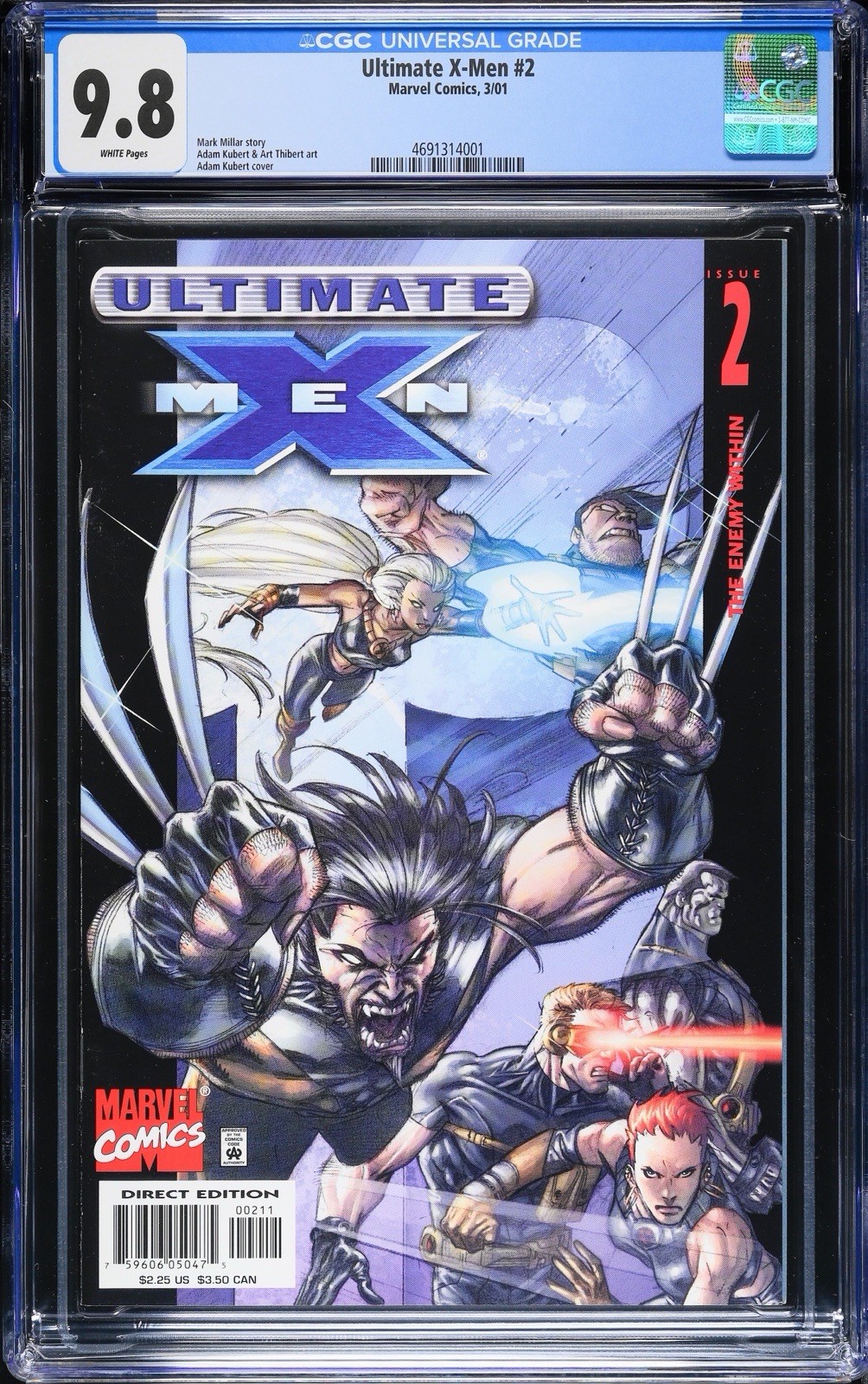 Ultimate X-Men #2 CGC 9.8 NM/M Marvel (2001) Mark Millar Adam Kubert