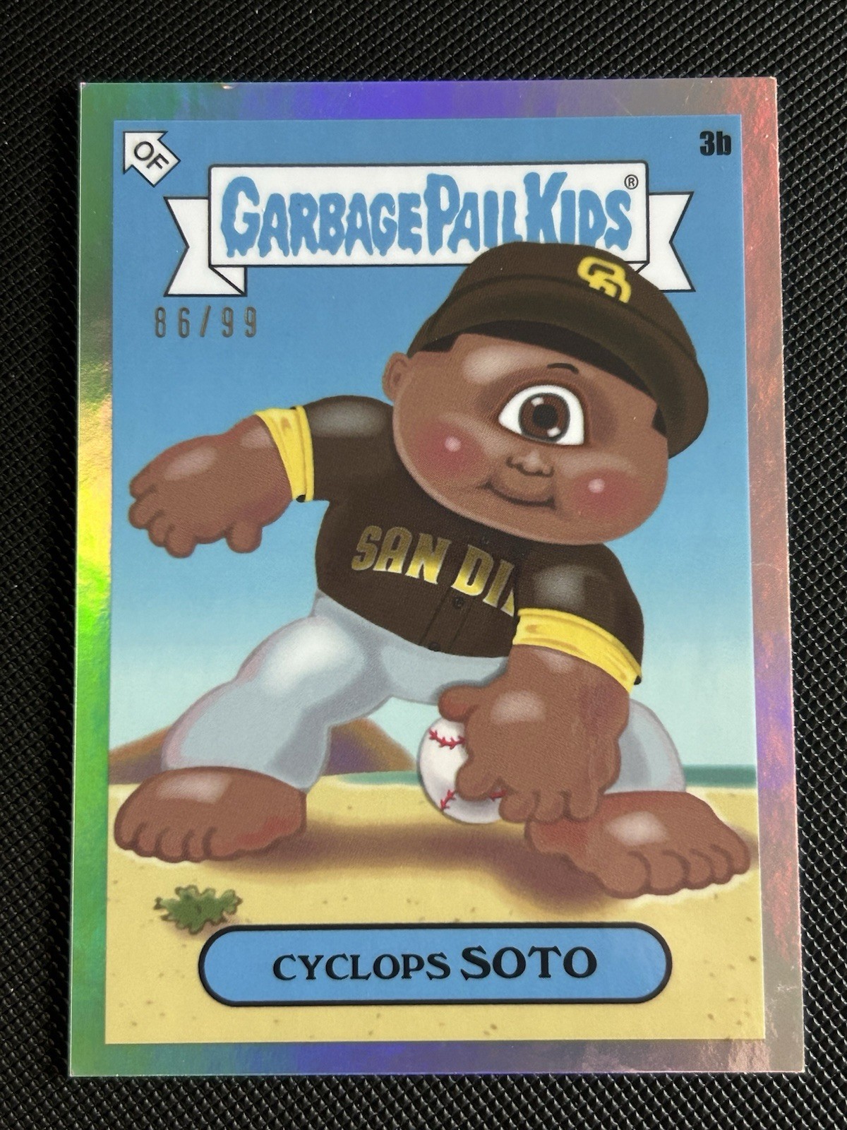 CYCLOPS SOTO 3b • 86/99 • 2022 GARBAGE PAIL KIDS X MLB • Juan Soto • Padres
