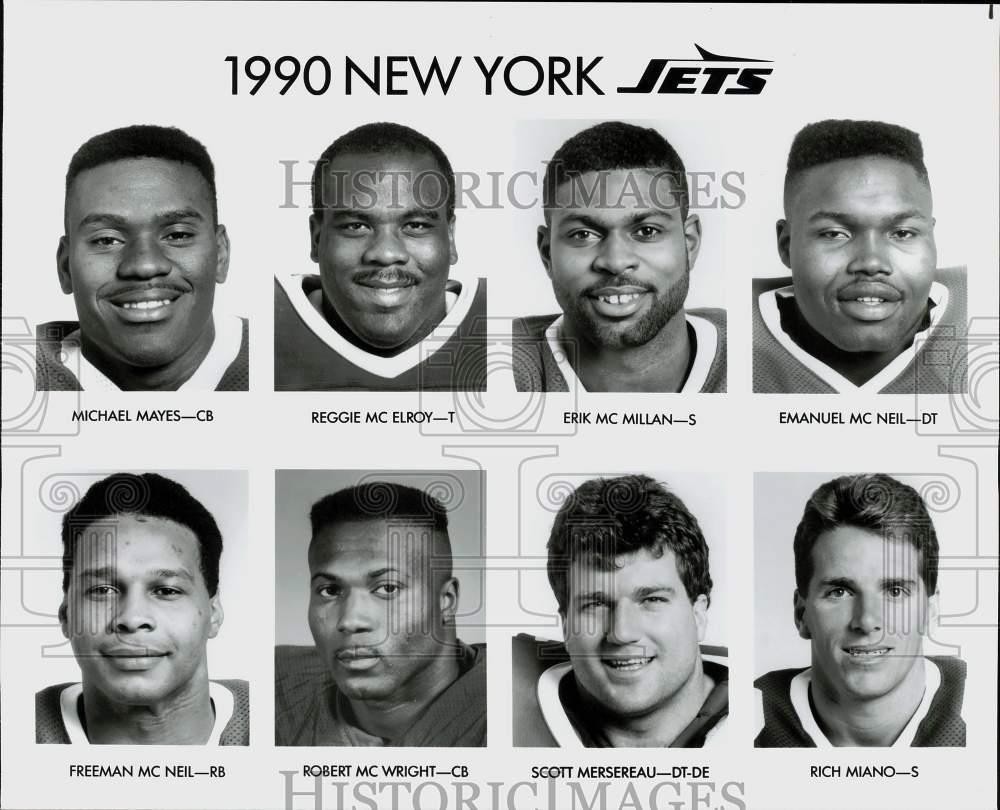 1990 Press Photo New York Jets Football Player Headshots - srs01437 1990 Press Photo New York Jets Football Player Headshots - srs01437
