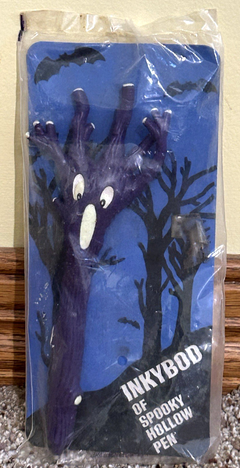 Vtg 1980s AVON INKYBOD Spooky Hollow Pen Glow In Dark Halloween Tree NEW *READ*