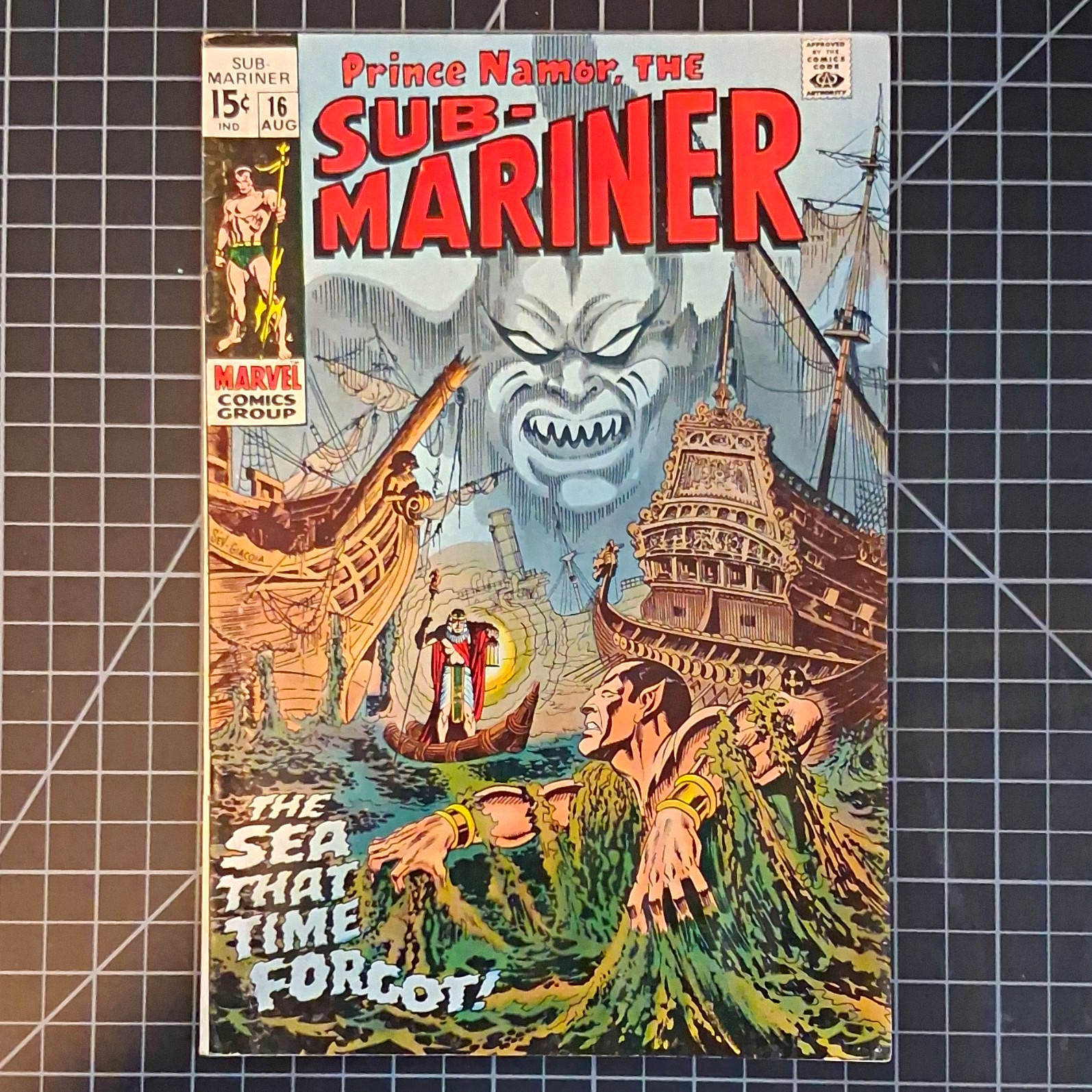 Marvel Prince Namor the Sub-Mariner #16 Aug 1969 Sea That Time Forgot