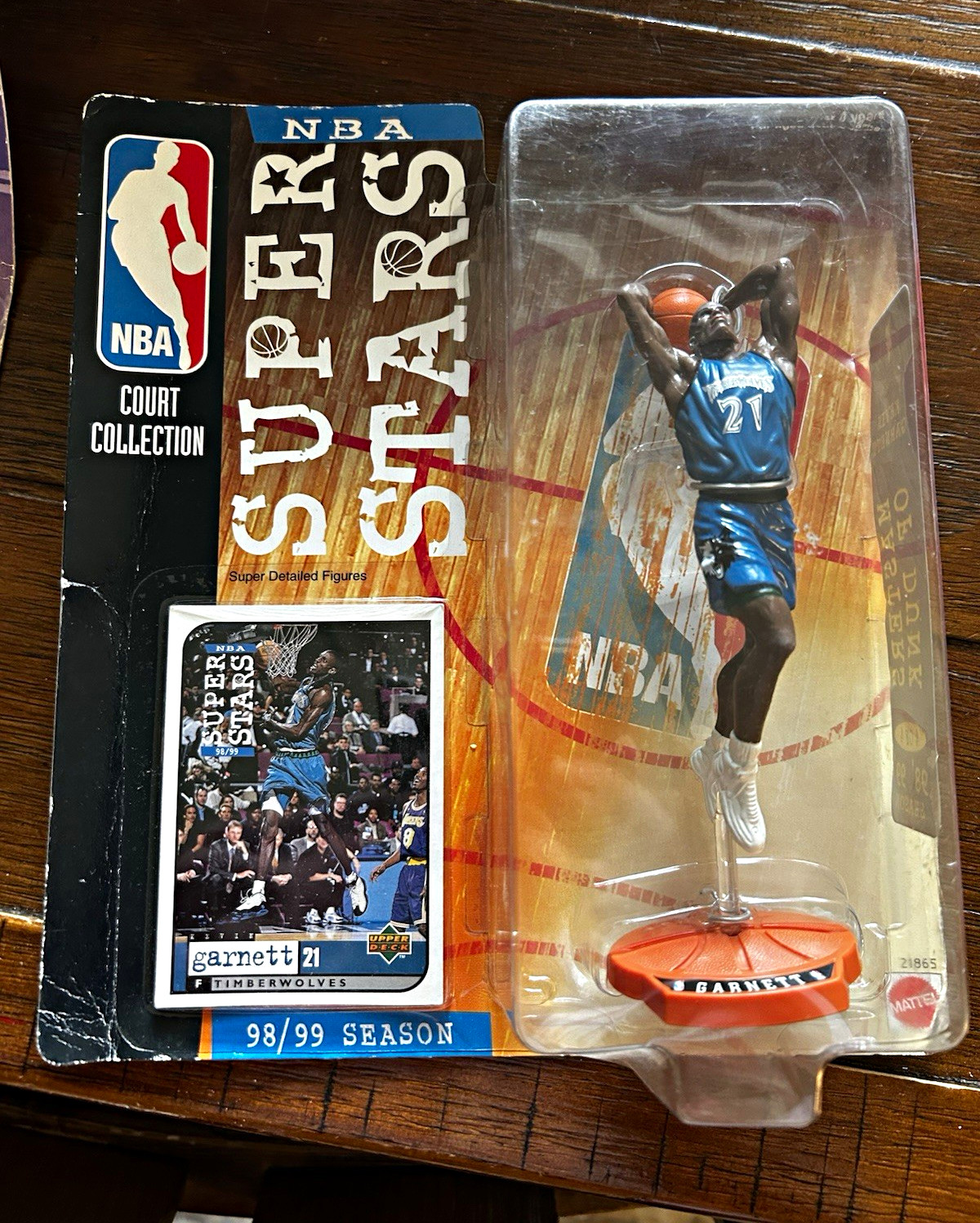 Mattel NBA Court Collection Kevin Garnett Super Stars Figure w/ Trading Card