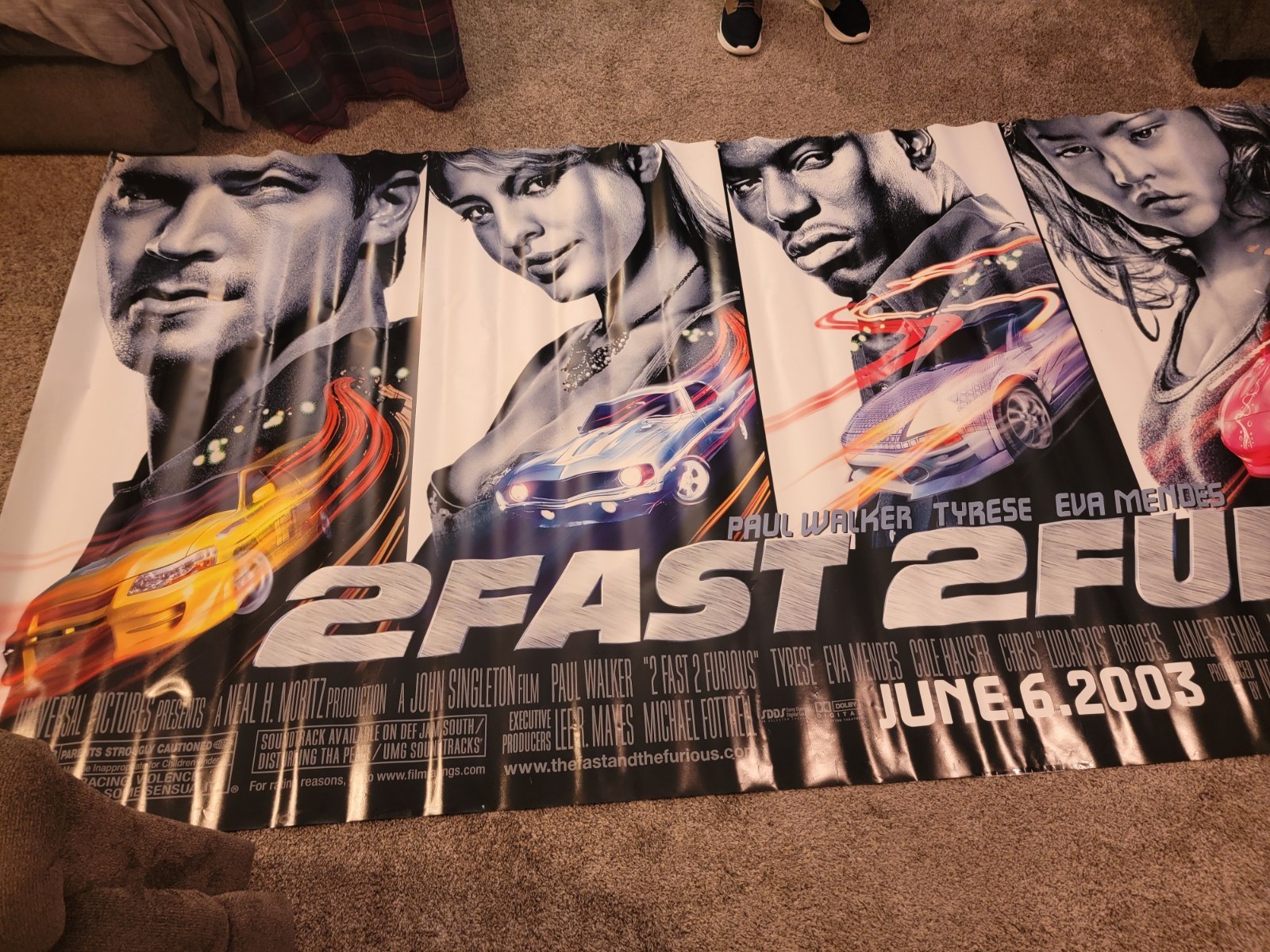 2 Fast 2 Furious Genuine Movie Theather Offical Canvis