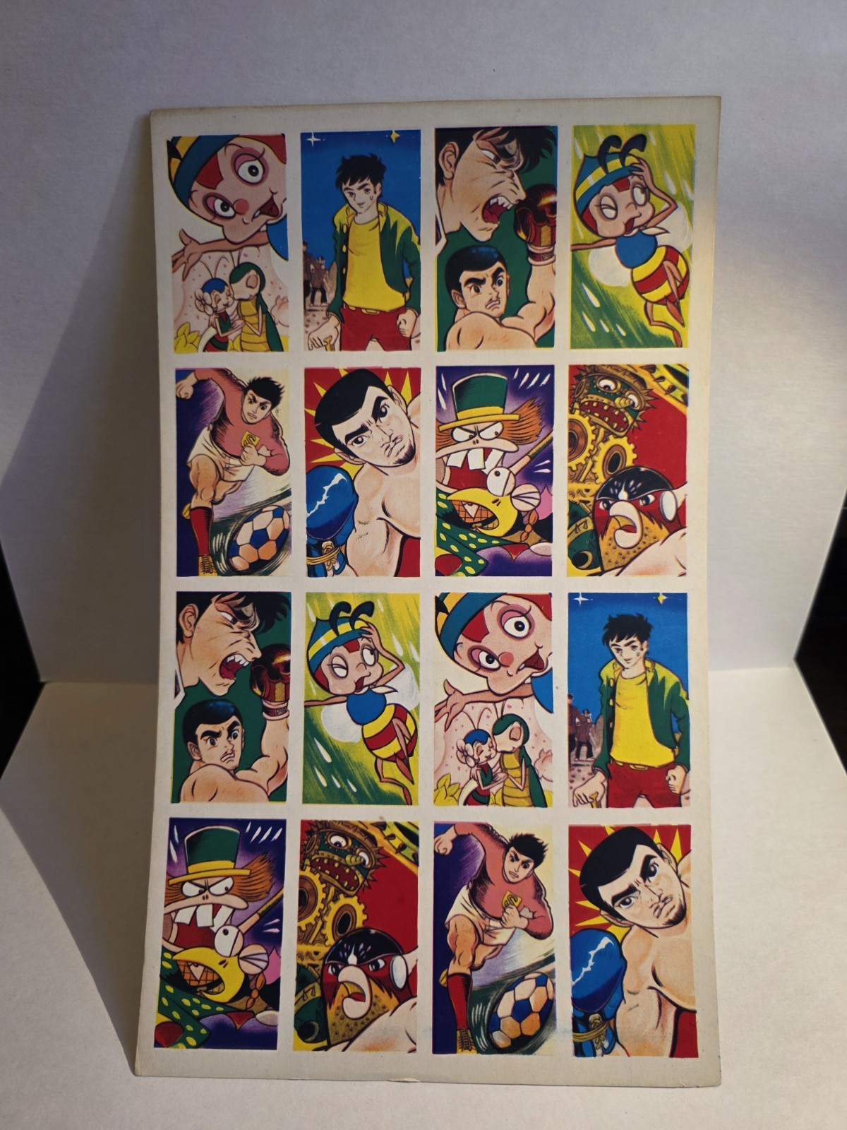Vintage Showa Era Menko Cards Uncut Set Manga Japan Rare