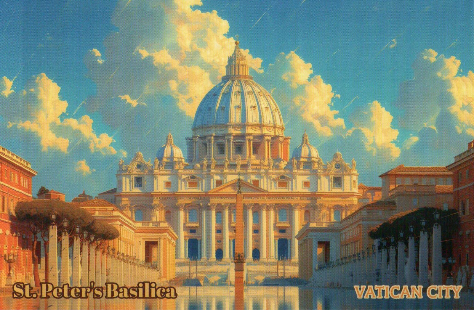St. Peter's Basilica, Vatican City, Rome Italy, Europe, Dome --- Modern Postcard St. Peter's Basilica, Vatican City, Rome Italy, Europe, Dome --- Modern Postcard