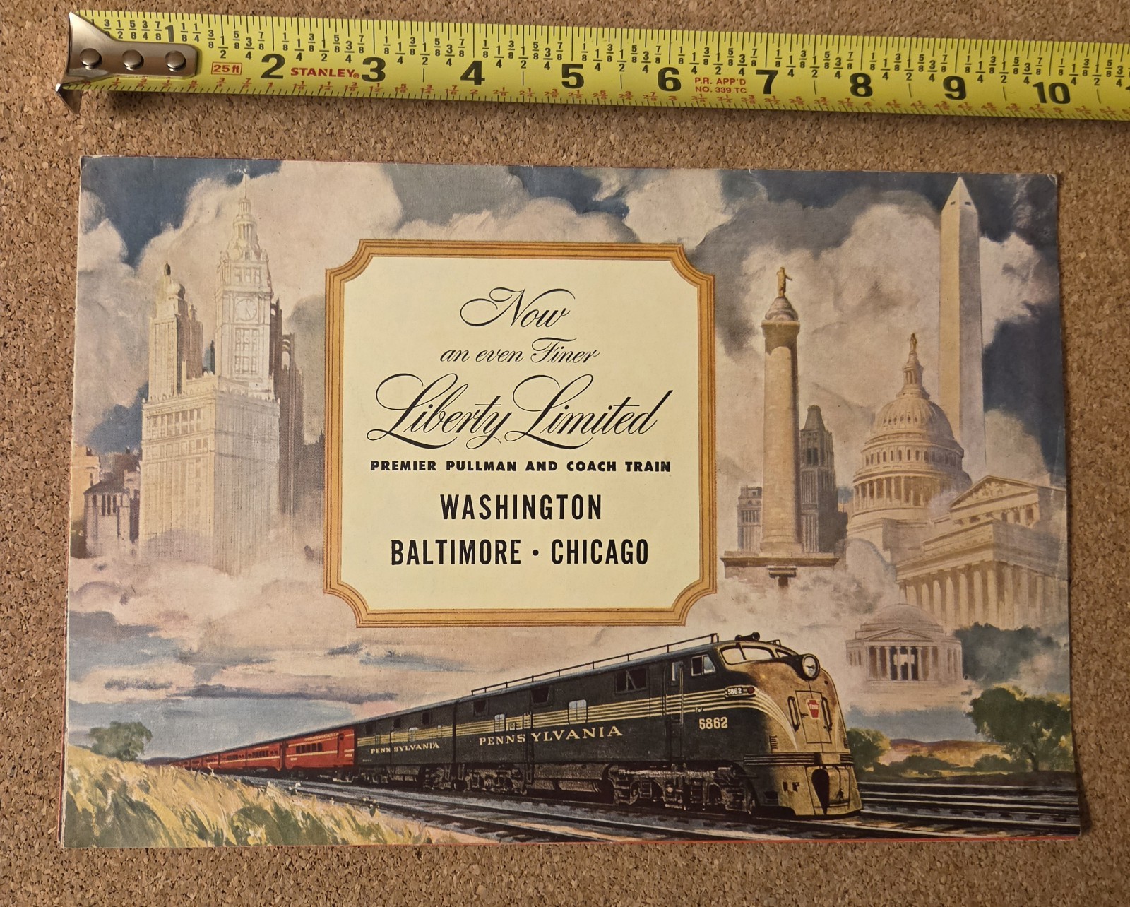 Vintage 1949 Pennsylvania Railroad Liberty Limited Brochure Washington... Vintage 1949 Pennsylvania Railroad Liberty Limited Brochure Washington...