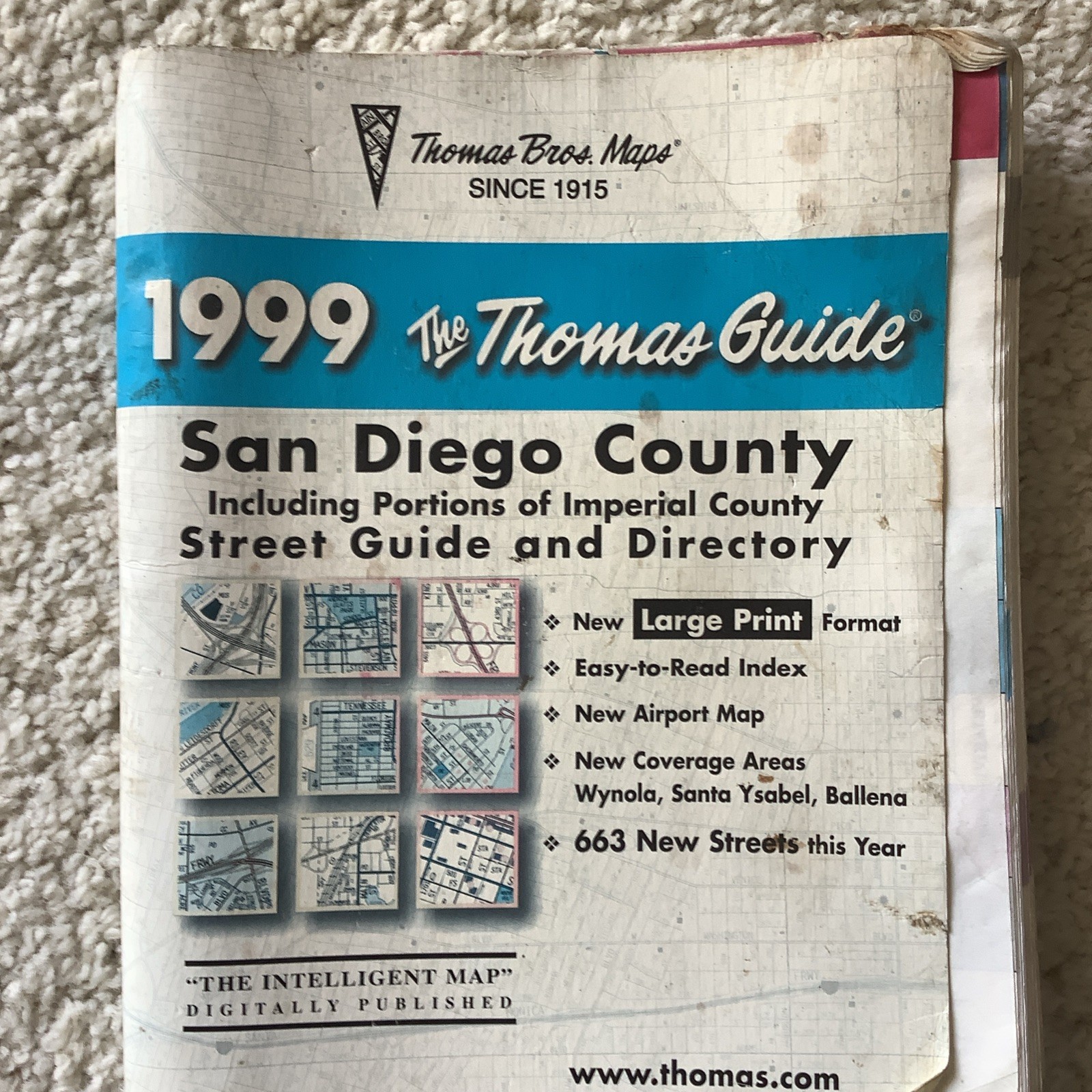 1999 Thomas Guide San Diego County Street Guide & Directory - Thomas Bros. Maps