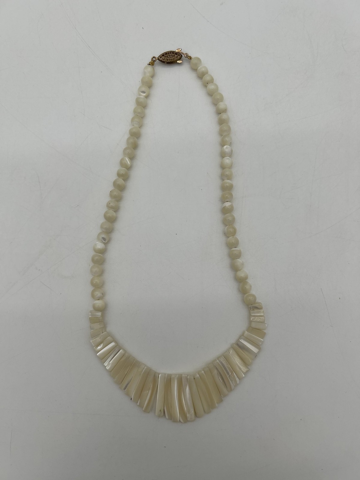 Mother of Pearl Graduated Collar Necklace Vintage Carved Shell Bib Mother of Pearl Graduated Collar Necklace Vintage Carved Shell Bib