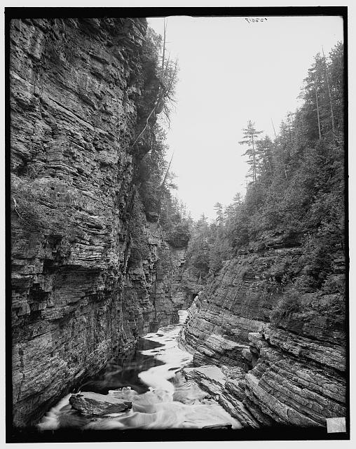 Photo:Ausable Chasm New York 1905 Column Rocks Canyon River Cliffs