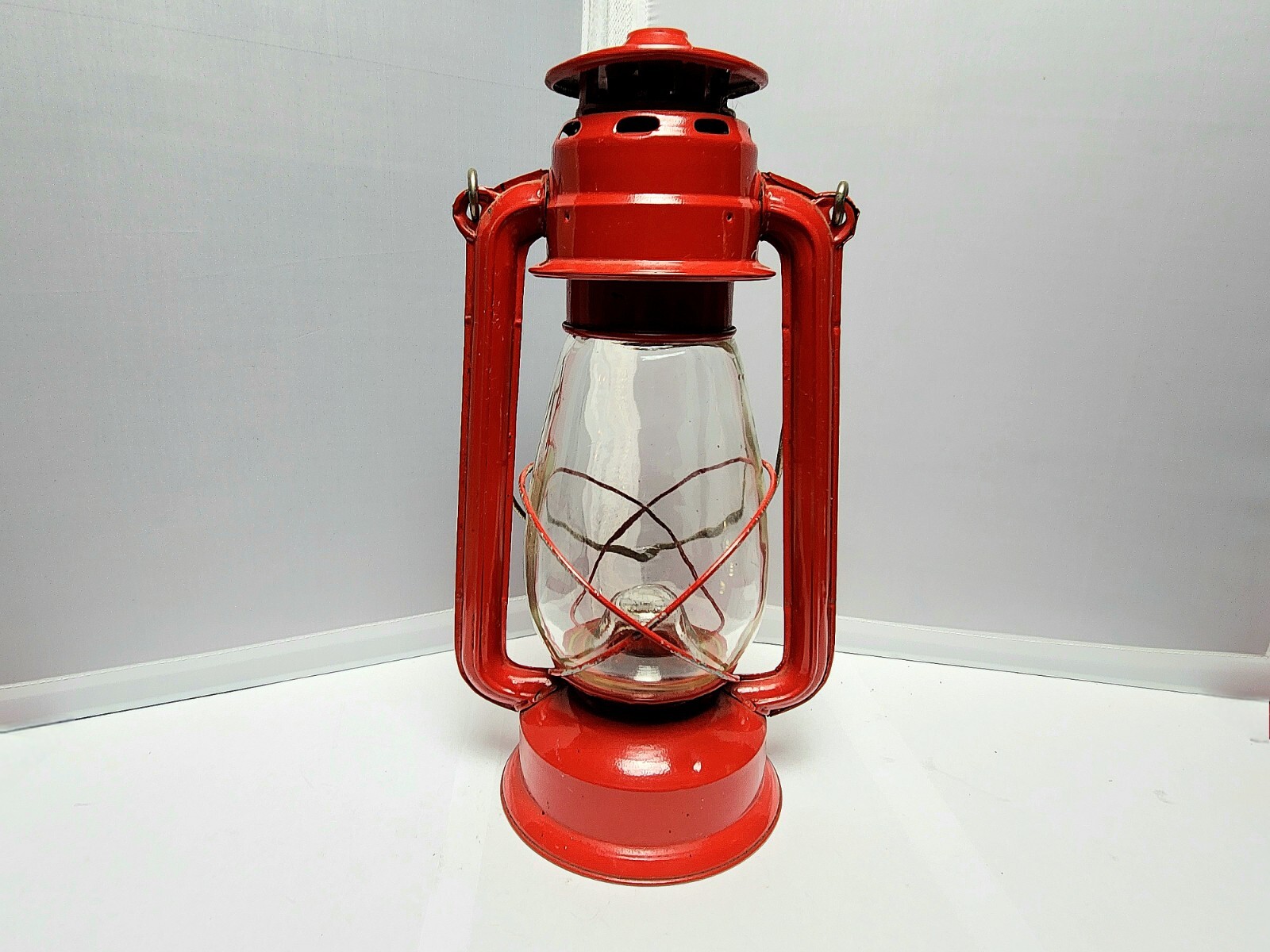  Vintage Red Lantern Style Liquor Bottle Decanter Drink Dispenser - Bar -Mancave