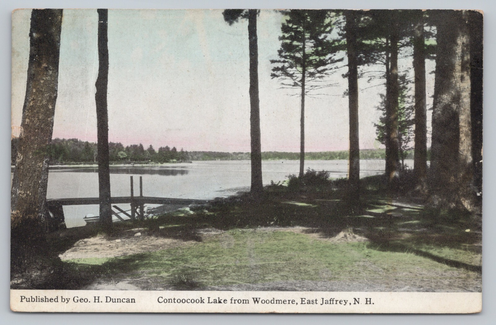 Postcard NH East Jaffrey Contoocook Lake Woodmere Pub Geo H Duncan c1915 G