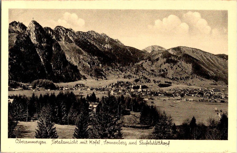 Oberammergau - Bavaria Germany : PANORAMIC SCENE s/21 AY6772