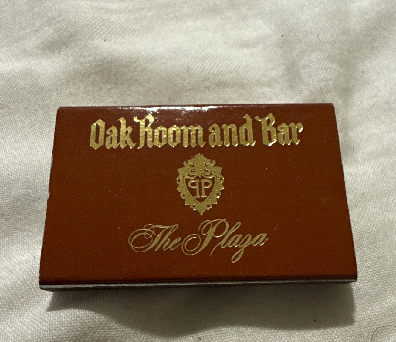 The Plaza Oak Room & Bar Matchbook 768 Fifth Ave New York City The Plaza Oak Room & Bar Matchbook 768 Fifth Ave New York City