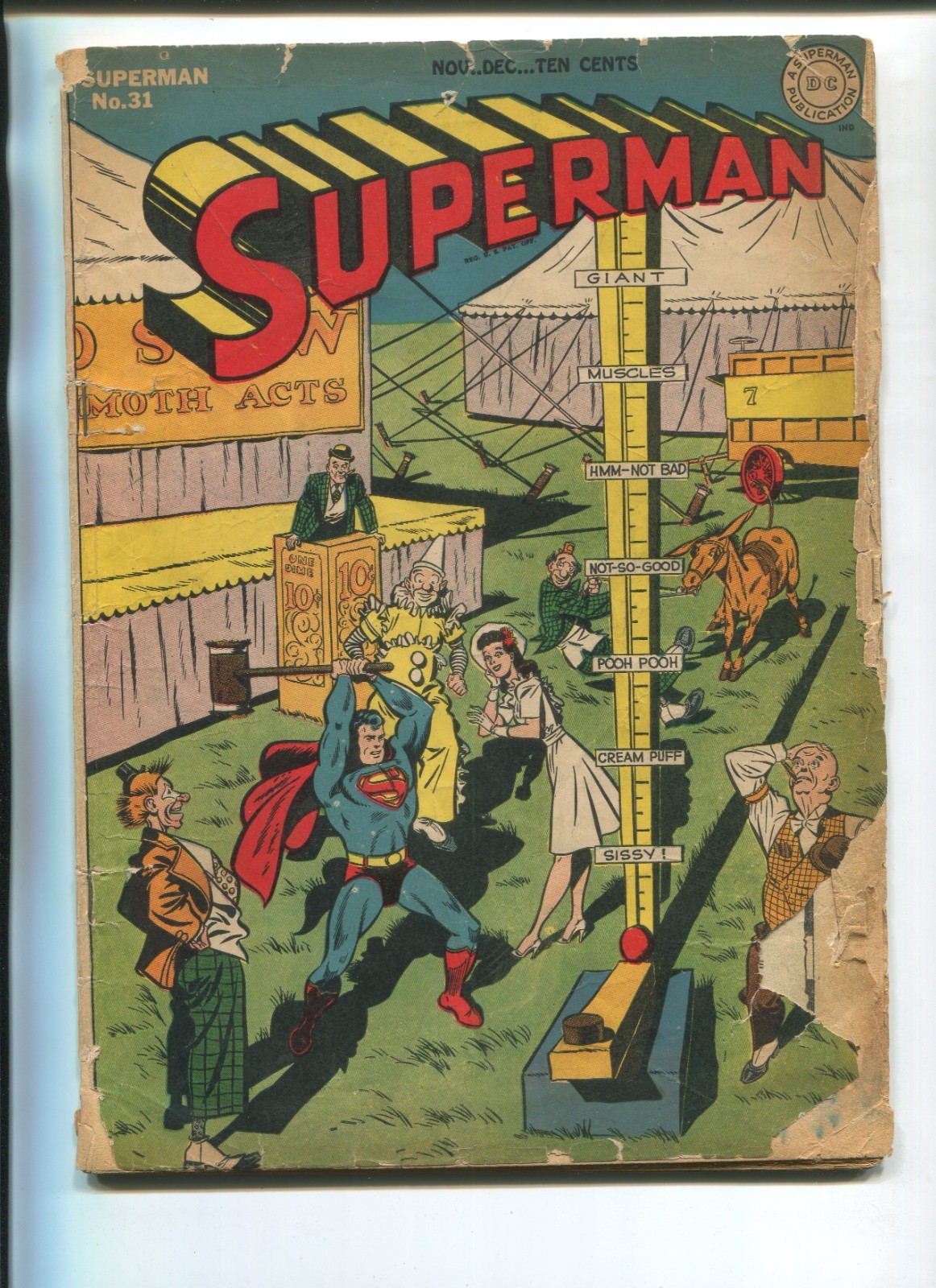 SUPERMAN #31 GOOD- V1 DC 1944 CLASSIC GOLDEN AGE SUPERMAN & LEX LUTHOR WOW