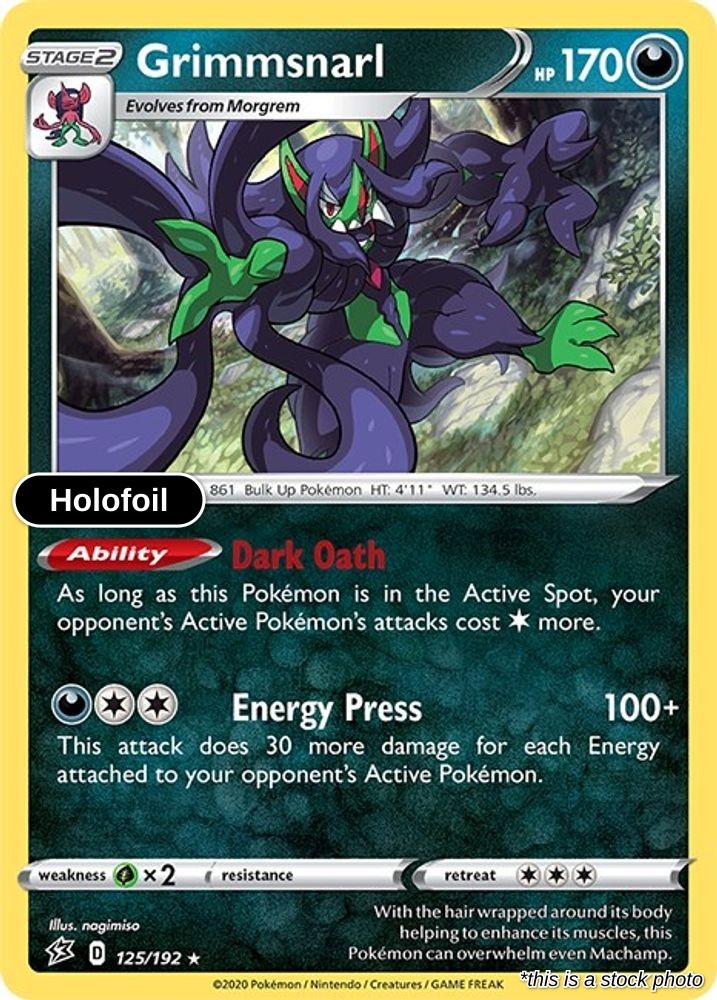 Grimmsnarl : SWSH02 Holofoil - 125/192 Near Mint