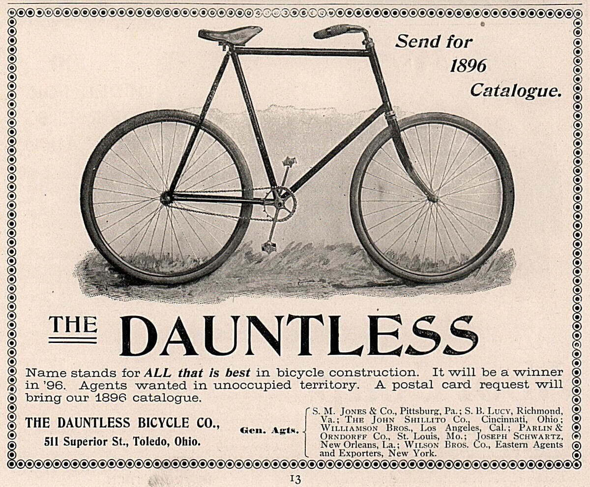 1895 e Dauntless Bicycle  Print Ad
