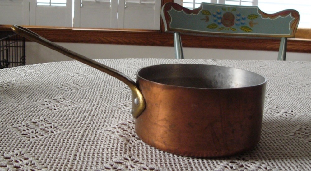Vintage France CENTURIA BAUMLIN Copper Lined Pan 4 7/8” Small