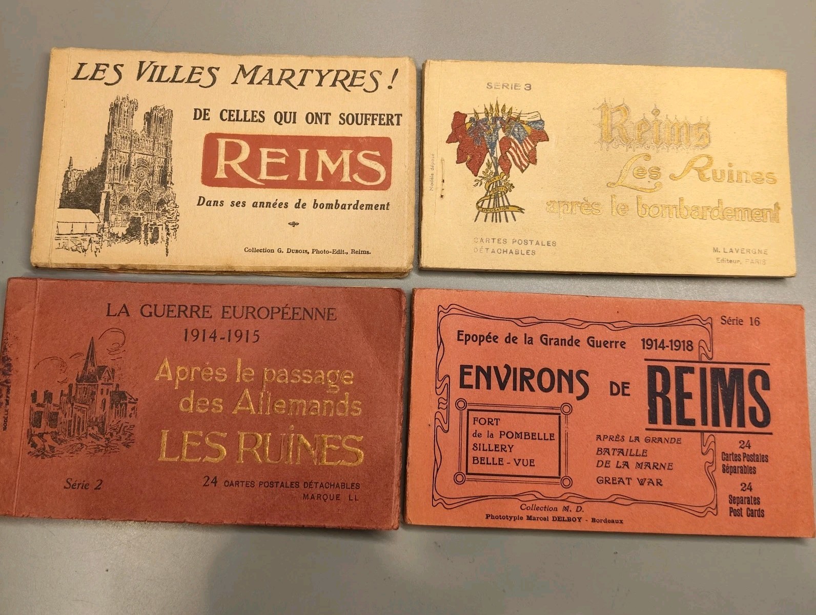 No.4 Set French Postcard La Guerre Europeenne 1914-1915 Apres Les Ruines No.4 Set French Postcard La Guerre Europeenne 1914-1915 Apres Les Ruines