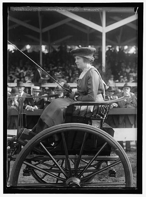 Miss Constance Vauclain Horse Show 1916 Woman in Horse-Drawn Carriage
