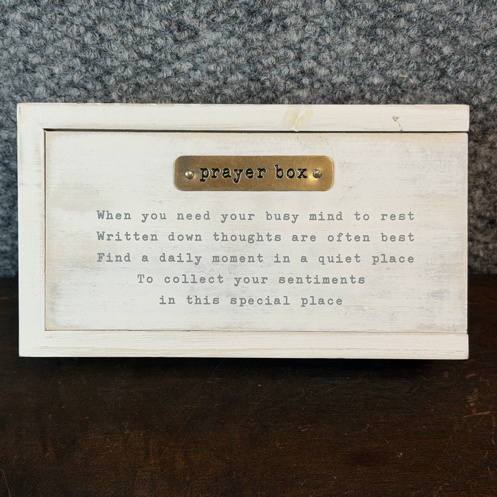 Mud Pie Prayer Box Distressed White Wood Keepsake Box With Prayer Cards Mud Pie Prayer Box Distressed White Wood Keepsake Box With Prayer Cards