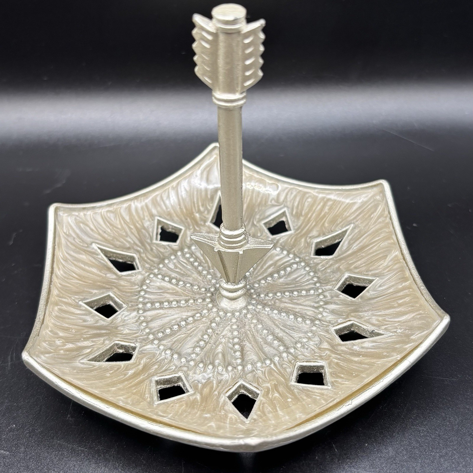 Vintage Style Arrow Ring Tree Jewelry Dish Enamel Earring Vanity Catchall Tray