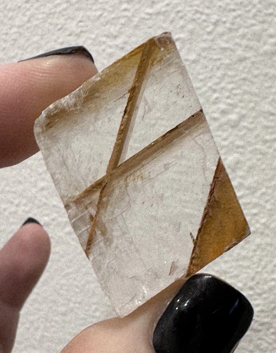 ✨Very Unique Rare Icelandic Spar with Siderite Inclusions #4 ✨Very Unique Rare Icelandic Spar with Siderite Inclusions #4