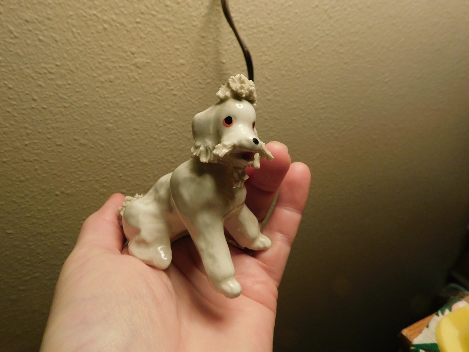 Poodle Figurine w/ Spaghetti Trim Vintage Unmarked Japan