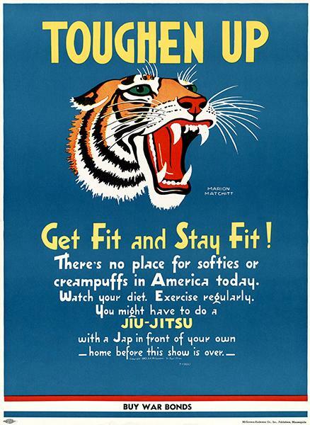 Toughen Up - Get Fit And Stay Fit - 1940s - World War II - Propaganda Magnet Toughen Up - Get Fit And Stay Fit - 1940s - World War II - Propaganda Magnet