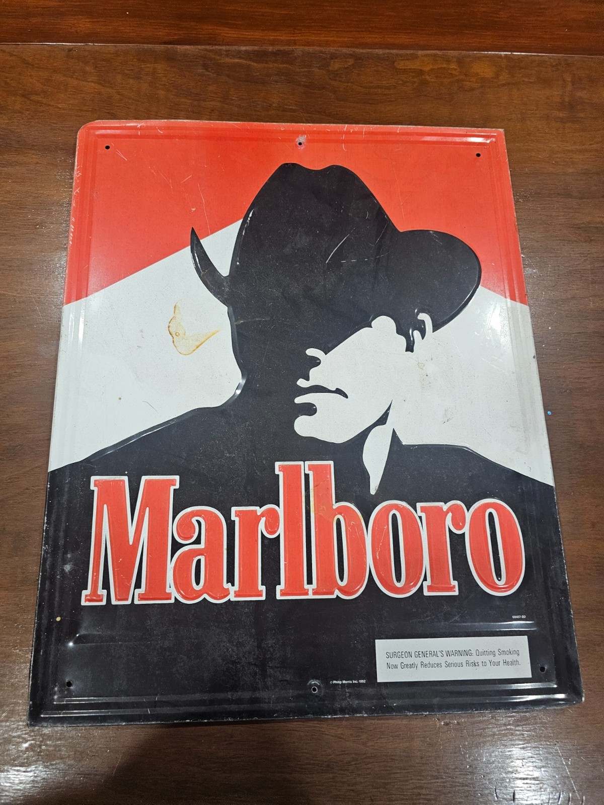 Marlboro Man  Metal Sign 1992 Phillip Morris Cowboy Sign, brand new, Lmtd Qty