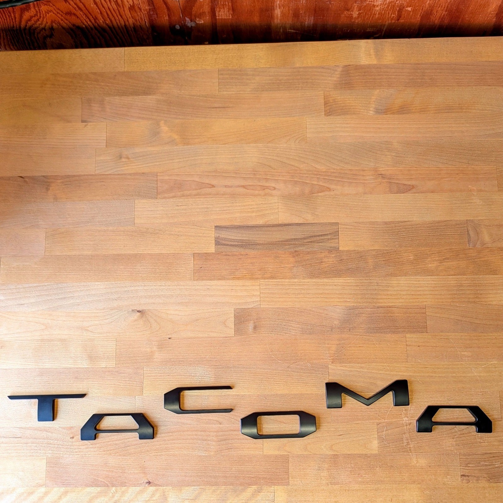 Matte Black TACOMA Tailgate Insert Letters Zinc Aluminum Metal 3M Adhesive 6pc