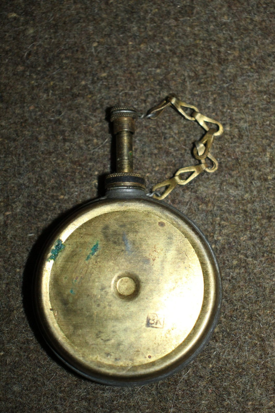 Original WW1 U.S. Army Banjo Handgun/Rifle Metal Oiler, Empty