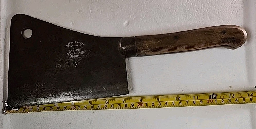 💥 Antq 1800\'s H Ehrlich & Sons Mfg Co St Joseph MO CLEAVER #7 Big 7\ 💥 Antq 1800\'s H Ehrlich & Sons Mfg Co St Joseph MO CLEAVER #7 Big 7\