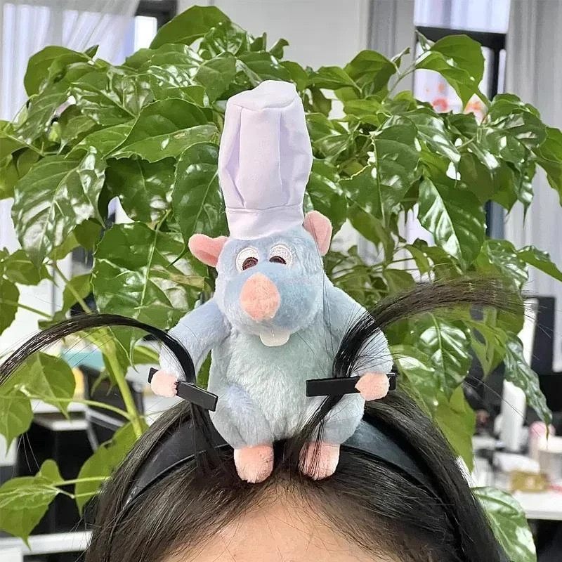 Ratatouille Hairband New Cartoon Plush Doll Headband French Wide-brimmed Girl Ratatouille Hairband New Cartoon Plush Doll Headband French Wide-brimmed Girl